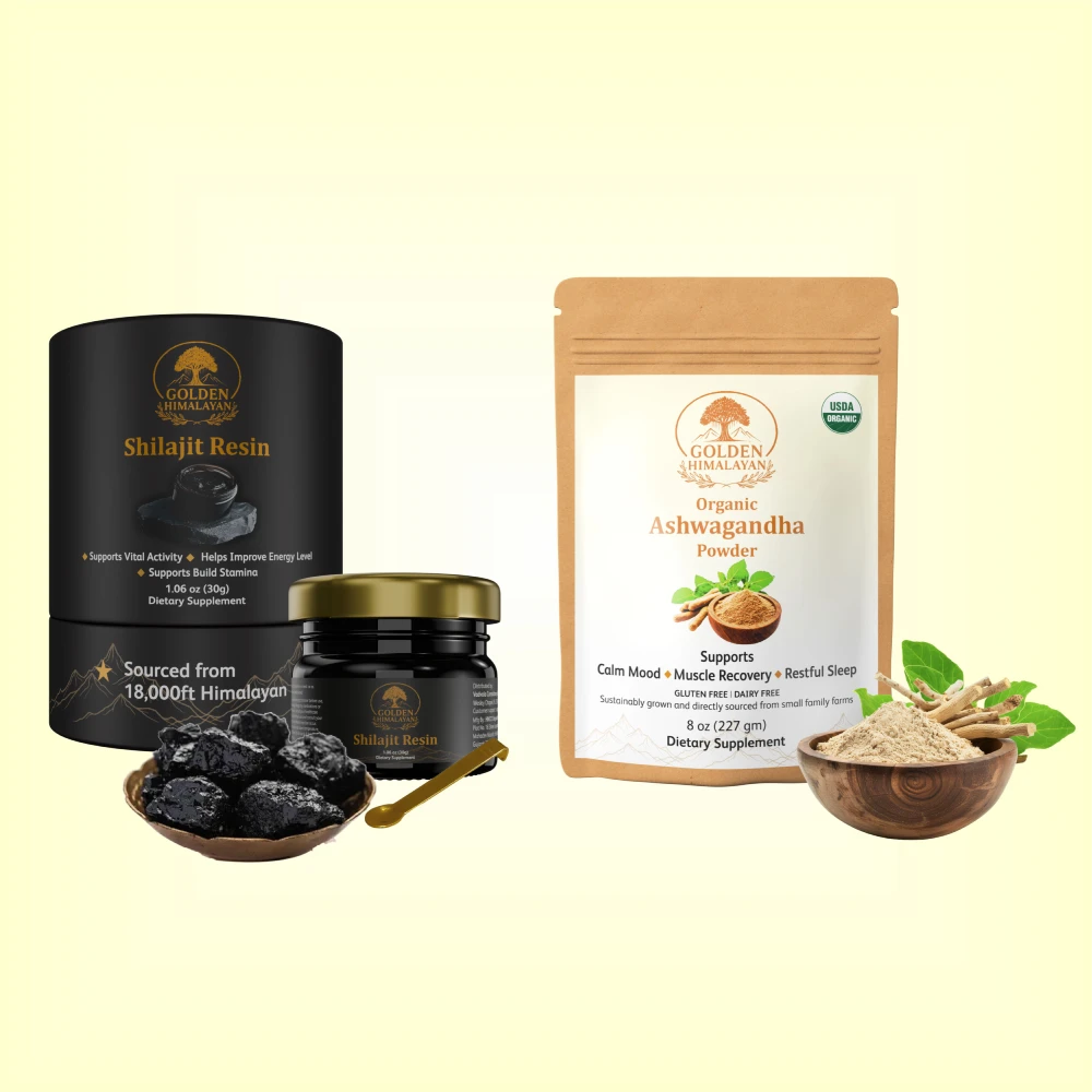 Energy Powerhouse - Shilajit Resin + Ashwagandha Powder