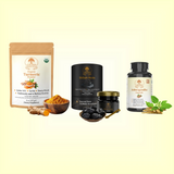 Daily Immunity Shield - Turmeric Powder  + Ashwangandha Capsules + Shilajit Resin