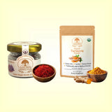 Golden Milk Ritual Kit - Saffron Threads + Turmeric Powder